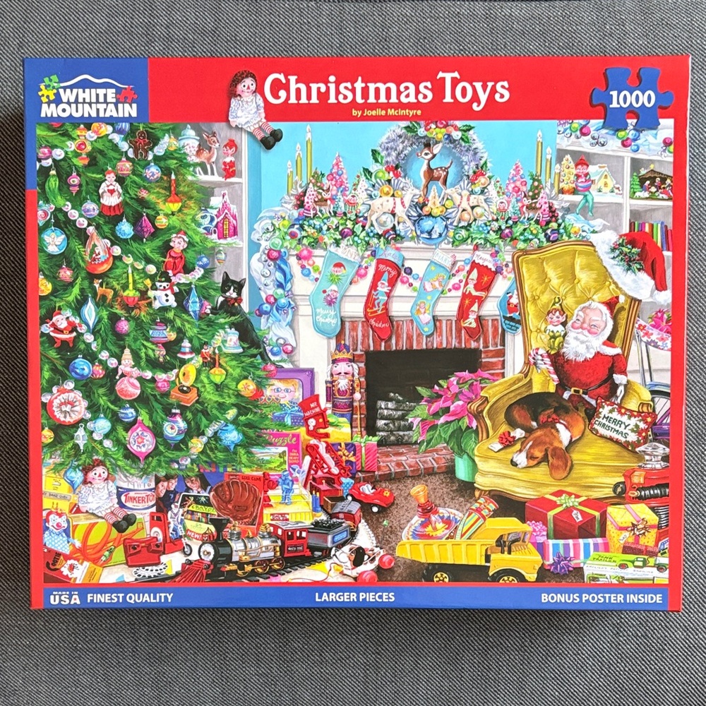 White Mountain Christmas Toys 1000 Piece Puzzle